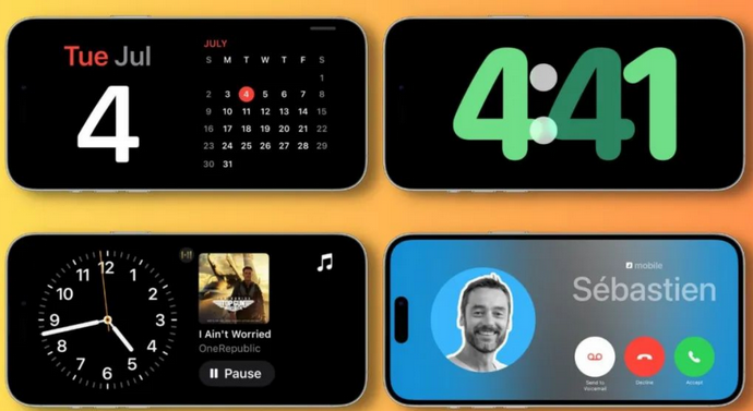 二连浩特苹果手机维修分享iOS17横屏充电待机显示有什么好处 
