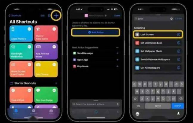 二连浩特苹果14锁屏维修店分享iPhone14升级iOS16.4后如何创建锁屏快捷方式 