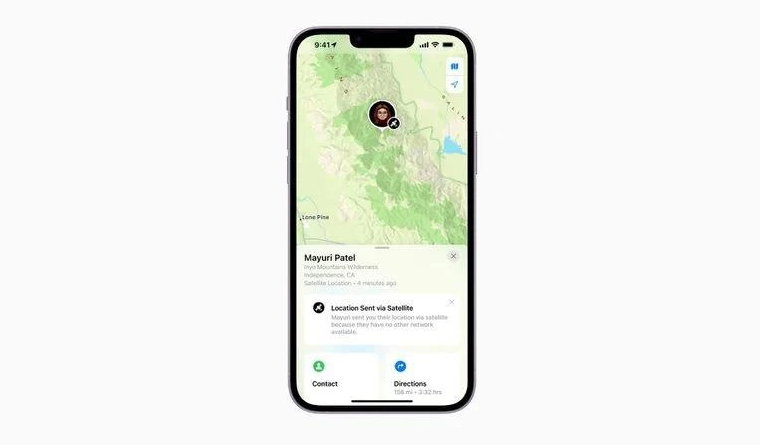 二连浩特苹果14维修分享iPhone14系列中 FindMy功能通过卫星分享位置方法教程 